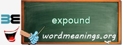 WordMeaning blackboard for expound